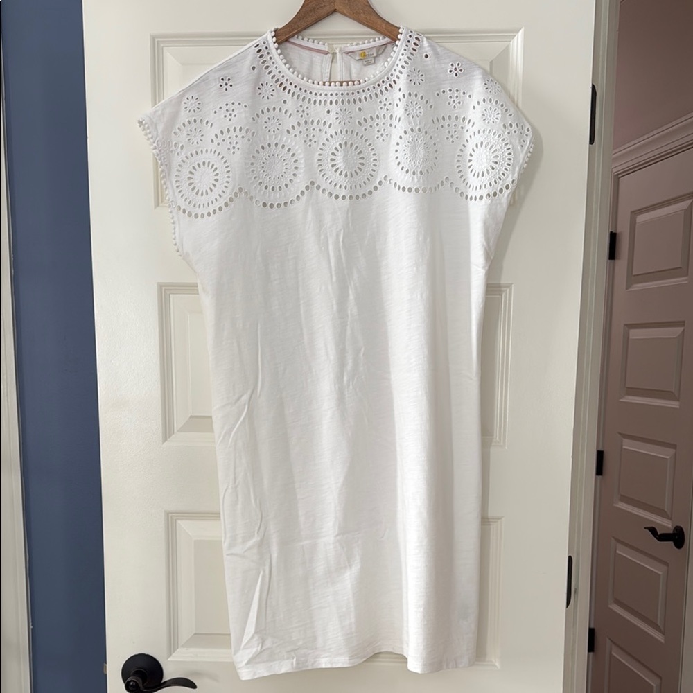 Boden Cutwork Versatile Jersey T Shirt Dress
